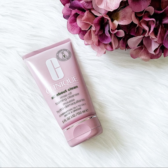 clinique all about clean rinse-off foaming face cleanser - Picture 1 of 7